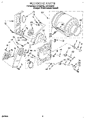 SECTION Diagram and Parts List for LEC7646DZ0  Whirlpool Dryer