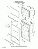 DOOR PARTS Diagram and Parts List for W8TXEGFYQ00  Whirlpool Refrigerator