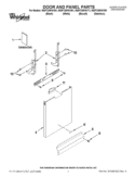 DOOR AND PANEL PARTS Diagram and Parts List for WDF730PAYT1  Whirlpool Dishwasher