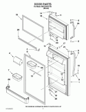 DOOR PARTS Diagram and Parts List for 8W8TXDGFXT00  Whirlpool Refrigerator