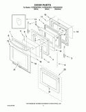 DOOR PARTS Diagram and Parts List for YKERS206XBL0  KitchenAid Range
