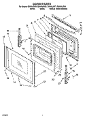 DOOR PARTS, OPTIONAL PARTS Diagram and Parts List for GR563LXSB1  Whirlpool Range