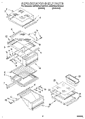 REFRIGERATOR SHELF Diagram and Parts List for 4KSRS22QAA00  KitchenAid Refrigerator