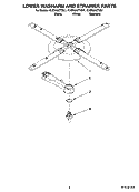 LOWER WASHARM AND STRAINER PARTS Diagram and Parts List for KUDK03CTWH1  KitchenAid Dishwasher