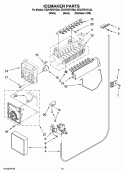 ICEMAKER PARTS, OPTIONAL PARTS (NOT INCLUDED) Diagram and Parts List for ED2VHEXVB00  Whirlpool Refrigerator