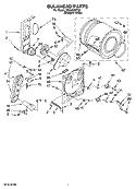 BULKHEAD PARTS, OPTIONAL PARTS (NOT INCLUDED) Diagram and Parts List for RGD4300TQ0  Roper Dryer