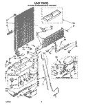 UNIT Diagram and Parts List for ET18JKYSW03  Whirlpool Refrigerator