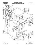 CABINET Diagram and Parts List for RT14DKYYW00  Roper Refrigerator