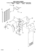 AIR FLOW Diagram and Parts List for 7GS6SHAXKB01  Whirlpool Refrigerator