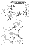 MACHINE BASE Diagram and Parts List for LSC8244BW1  Whirlpool Washer