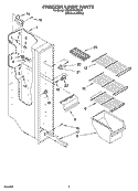 FREEZER LINER PARTS Diagram and Parts List for GS2SHKXNQ02  Whirlpool Refrigerator