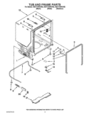 TUB AND FRAME PARTS Diagram and Parts List for WDT770PAYW2  Whirlpool Dishwasher