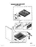 DISHRACK AND PANEL Diagram and Parts List for DU7770XS0  Whirlpool Dishwasher