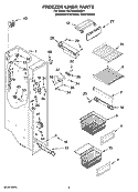 FREEZER LINER PARTS Diagram and Parts List for KSCS25MSMS01  KitchenAid Refrigerator