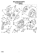 BULKHEAD PARTS, OPTIONAL PARTS (NOT INCLUDED) Diagram and Parts List for LGR6646PW1  Whirlpool Dryer