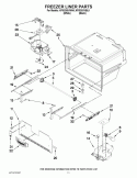 FREEZER LINER PARTS Diagram and Parts List for KFIS25XVBL5  KitchenAid Refrigerator