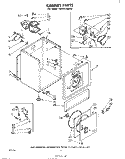 CABINET Diagram and Parts List for LG5701XMW0  Whirlpool Dryer