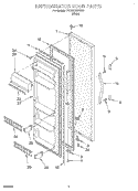 REFRIGERATOR DOOR Diagram and Parts List for 7ED20TQXFW01  Whirlpool Refrigerator