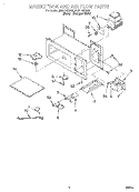 MAGNETRON AND AIR FLOW Diagram and Parts List for MH9115XBQ5  Whirlpool Microwave