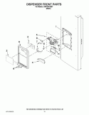 DISPENSER FRONT PARTS Diagram and Parts List for GI0FSAXVB07  Whirlpool Refrigerator