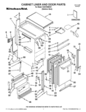 CABINET LINER AND DOOR PARTS Diagram and Parts List for KUIO18NNXS1  KitchenAid Ice Maker