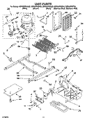UNIT PARTS Diagram and Parts List for KSRI25FNSS00  KitchenAid Refrigerator