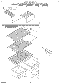 SHELF Diagram and Parts List for RT14GDXBW10  Roper Refrigerator