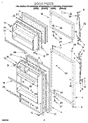 DOOR Diagram and Parts List for RT14HDYDW00  Roper Refrigerator