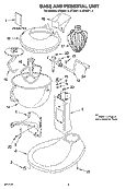 BASE AND PEDESTAL UNIT ACCESSORY PARTS Diagram and Parts List for KD2661-3  KitchenAid Mixer
