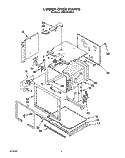 LOWER OVEN Diagram and Parts List for KEBS246XBL3  KitchenAid Wall Oven