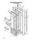 REFRIGERATOR DOOR, LIT/OPTIONAL Diagram and Parts List for KSRF36DTX10  KitchenAid Refrigerator