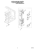 LATCH BOARD Diagram and Parts List for MT4110XKQ0  Whirlpool Microwave