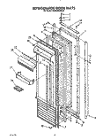 REFRIGERATOR DOOR Diagram and Parts List for KSSS48DWW00  KitchenAid Refrigerator