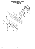 CONTROL PANEL PARTS Diagram and Parts List for KDRP407HSS06  KitchenAid Range