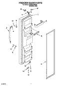 FREEZER DOOR PARTS Diagram and Parts List for 6GS5SHGXRS00  Whirlpool Refrigerator