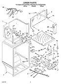 LINER PARTS Diagram and Parts List for ET8CHMXKQ03  Whirlpool Refrigerator
