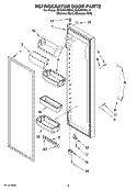 REFRIGERATOR DOOR PARTS Diagram and Parts List for EC3JHAXRL12  Whirlpool Refrigerator