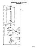 BRAKE AND DRIVE TUBE Diagram and Parts List for LA5280XTW1  Whirlpool Washer