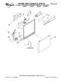 FRAME AND CONSOLE PARTS Diagram and Parts List for DU915PWWB0  Whirlpool Dishwasher