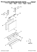 DOOR AND PANEL PARTS Diagram and Parts List for KUDS01IJBS1  KitchenAid Dishwasher