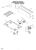 COOKTOP PARTS Diagram and Parts List for KDRP407HBU10  KitchenAid Range