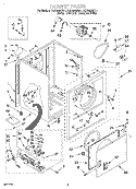 CABINET Diagram and Parts List for RGX4635EQ1  Roper Dryer
