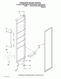 FREEZER DOOR PARTS Diagram and Parts List for 6WSC21N4XY04  Whirlpool Refrigerator