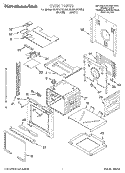 OVEN Diagram and Parts List for KEBS147DBL4  KitchenAid Wall Oven