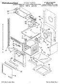 OVEN Diagram and Parts List for KEMS377DBL1  KitchenAid Microwave Oven Combo