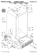 CABINET, LITERATURE Diagram and Parts List for KSRU22FKBT01  KitchenAid Refrigerator