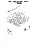 UPPER RACK AND TRACK PARTS Diagram and Parts List for KUDI01DLSS6  KitchenAid Dishwasher