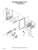 DISPENSER FRONT PARTS Diagram and Parts List for BRS80ARANA01  Whirlpool Refrigerator