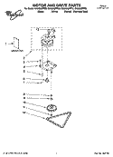 MOTOR AND DRIVE PARTS Diagram and Parts List for GX900QPPB0  Whirlpool Trash Compactor