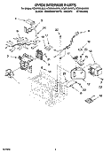 OVEN INTERIOR PARTS Diagram and Parts List for KCMS185JBT5  KitchenAid Microwave